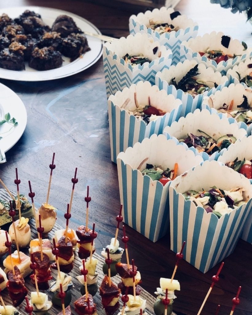 Menús para eventos personalizados con productos frescos.